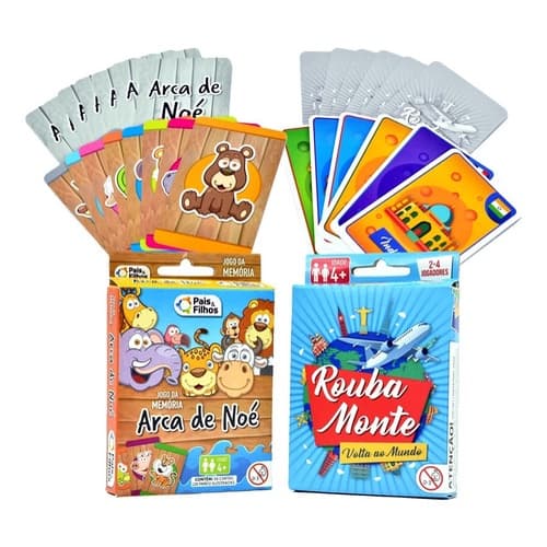 Kit Com Jogo De Cartas Infantil Para Se Divertir Em Família