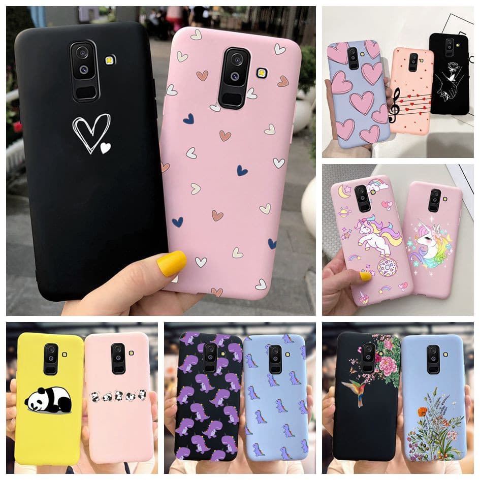 Capa De Silicone Flexível Anti-Impacto Estampada Para Samsung Galaxy J8 2018 Samsung J8 J810G