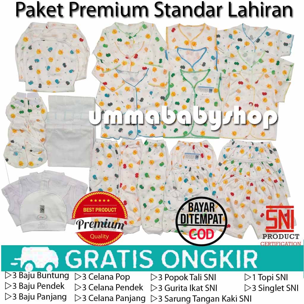 PREMIUM Suprimentos Para Bebês Recém-Nascidos Pacote De Presente Conjunto De Roupas Calças Fraldas Polvo Singlet SNI