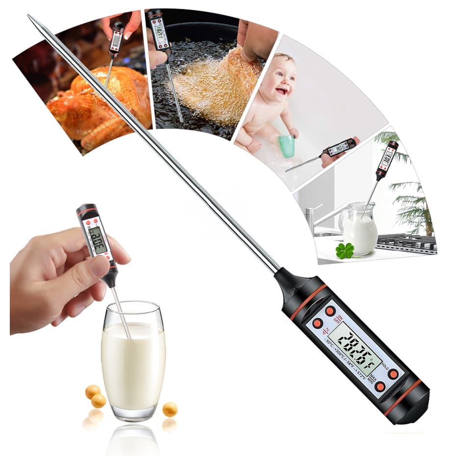 Termômetro Culinário Digital Espeto Alimentos Bebidas Cozinha