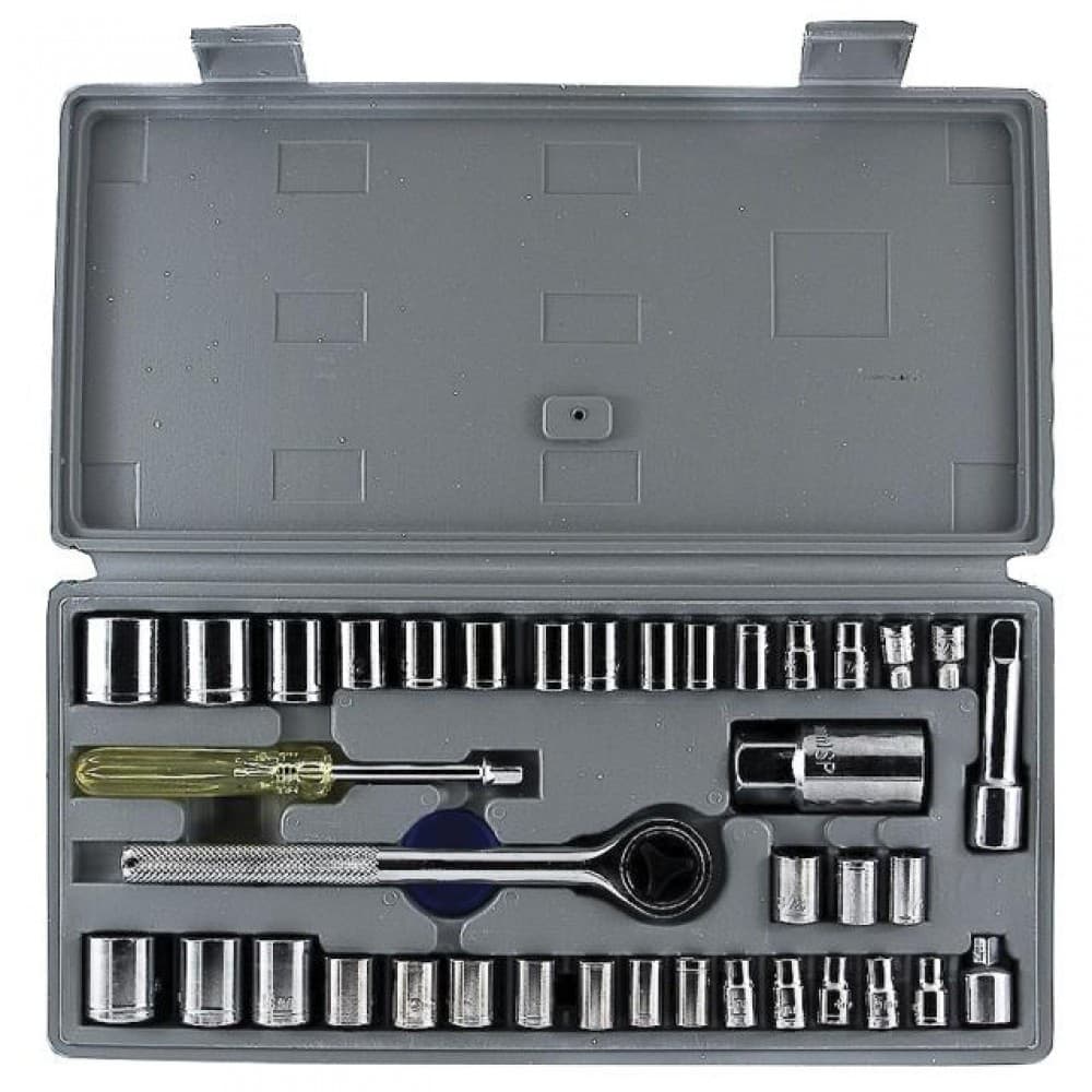 Jogo De Chaves Soquetes 40 Pçs Maleta Kit Chave Catraca Eda 3fw