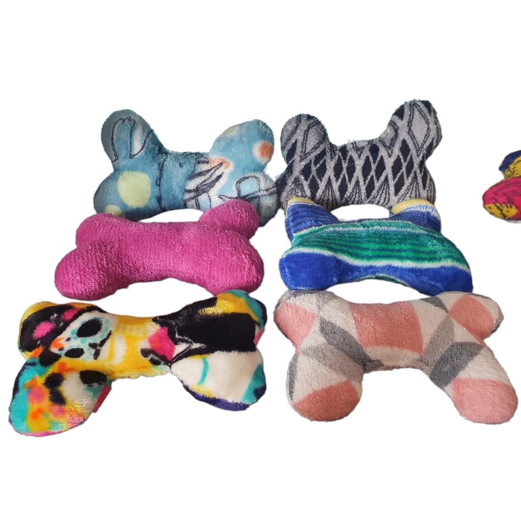 KIT COM 2 OSSINHO BRINQUEDO DE PANO PARA PETS