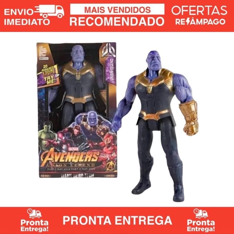 Thanos Boneco Grande Articulado C/luz E Som Pronta Entrega Promoção Envio Imediato