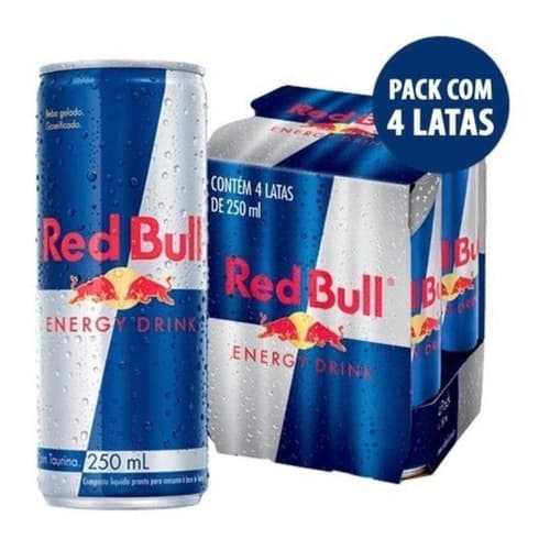 Energético Redbull Energy Drink Sabor Tradicional Pack 4 Latas X 250ml Original Frete Gratis
