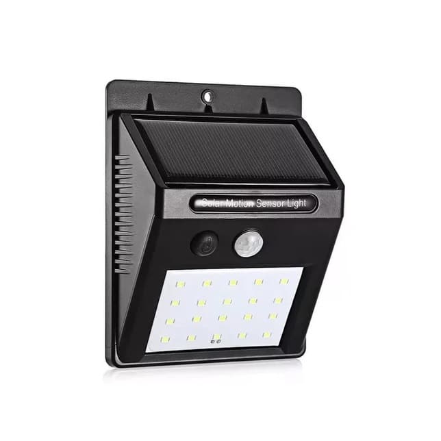 Luminaria Led Recarregável com Luz Solar Sensor de Presença 30 LEDs Área Externa Jardim