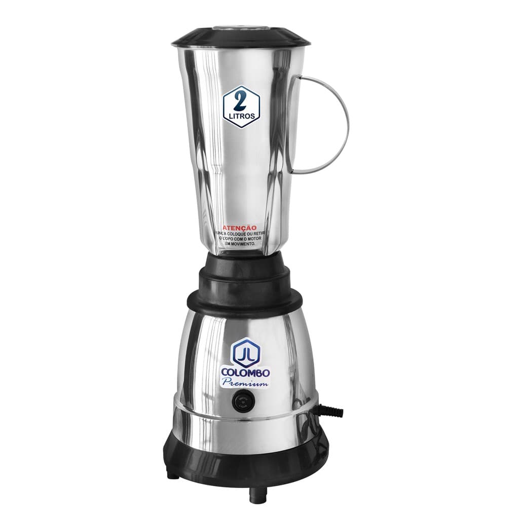 Liquidificador Industrial Alta Rotação Inox 2 Litros Monobloco Potente 800W + BRINDE