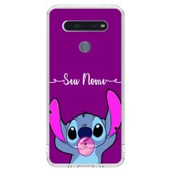Capa de Celular Capinha LG K41s / K51s Personalizada - Stitch Nome 