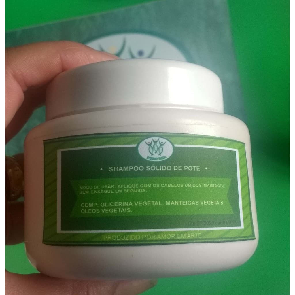 SHAMPOO HIDRATANTE ARTESANAL DE POTE - 100% VEGETAL
