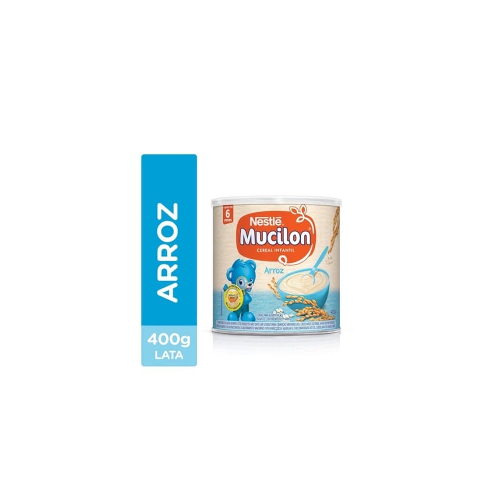 Cereal Infantil De Arroz Mucilon 400g Alimento Bebe Kit 3 Un