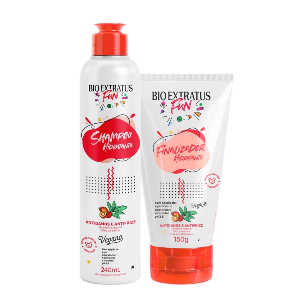 Shampoo + Finalizador Fun Hidratante Antidanos Bio Extratus