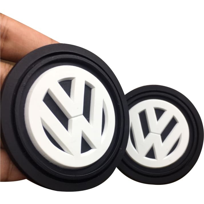 Kit 2 Unidades Porta Copo Automotivo Emborrachado Car mat antiderrapante Gol Polo Golf Jetta Voyage