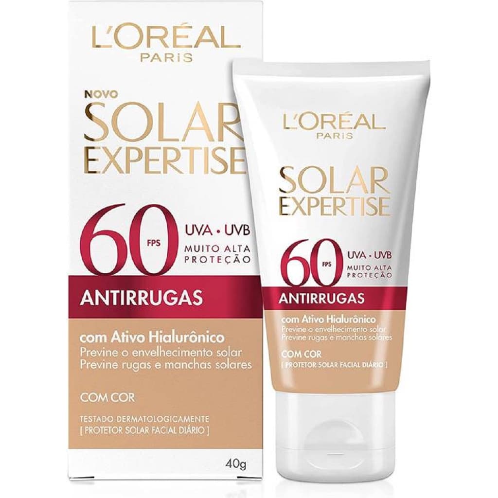 Protetor Solar Expertise Facial 60FPS com cor UVA/UVB anti-manchas hialurônico original