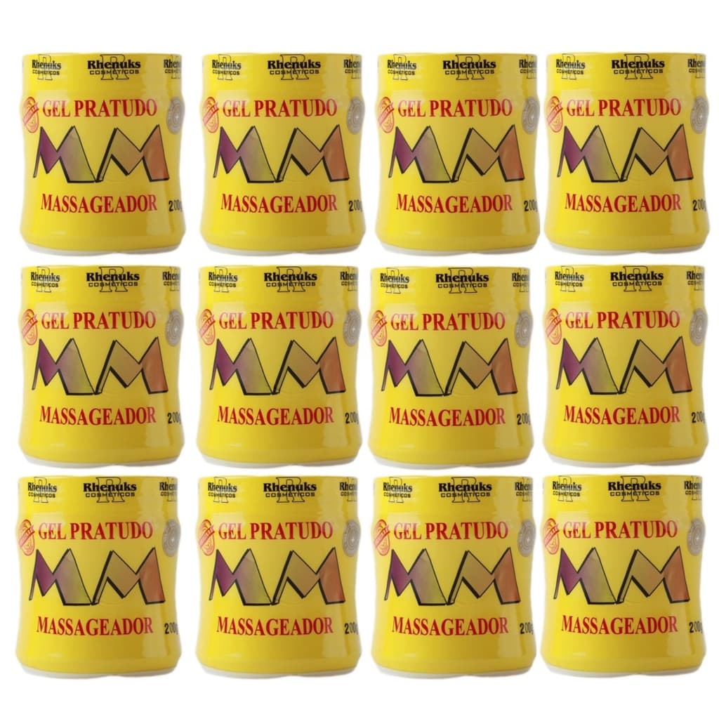 Kit 12 Pomadas Gel Massageador MM Pra Tudo 200g - Rhenuks