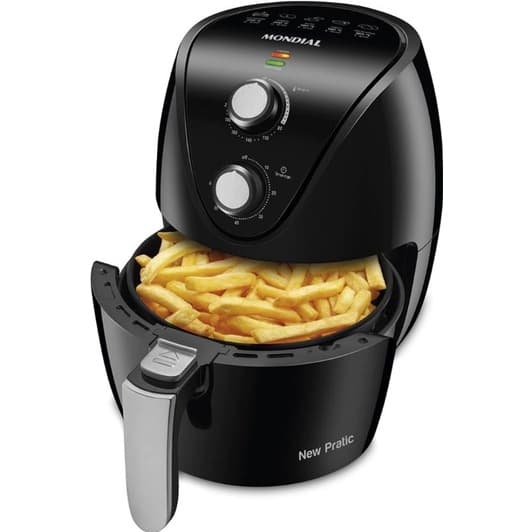 Fritadeira Elétrica Sem Óleo Air Fryer Mondial New Pratic AF31 3,5 L – Preto 110V