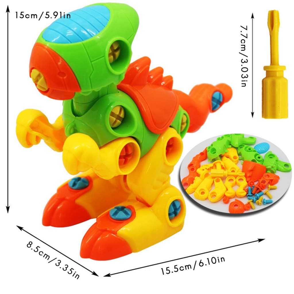 Crianças montar brinquedos desmontar dinossauro screw wrench brinquedos educativos