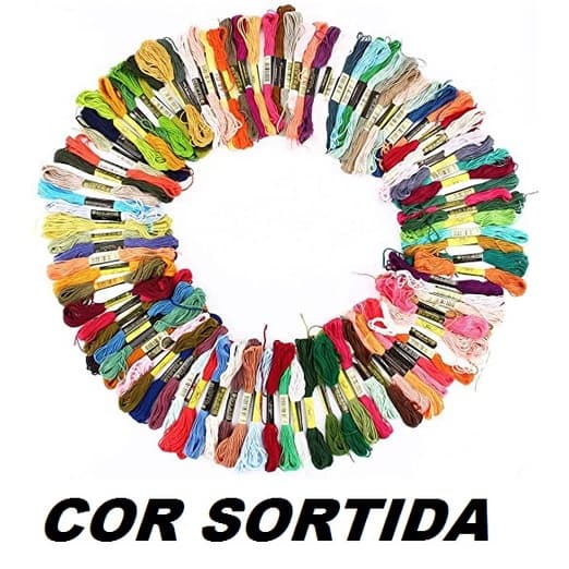 KIT 20 PEÇAS:  Linhas Meadas Ponto Cruz para bordar e costurar. Fios para fazer bordado costura artesanato ( nao da para escolher as cores ) COR ALEATÓRIA !