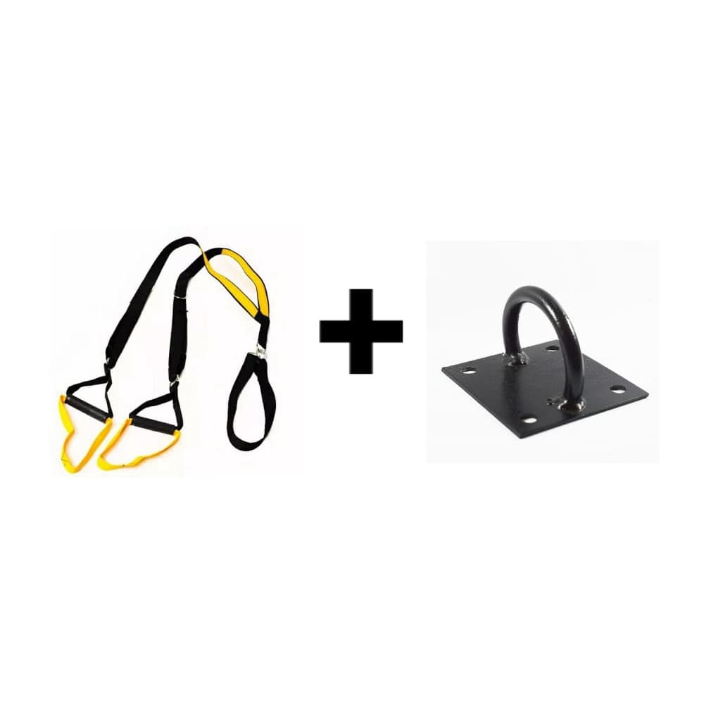 Kit Fita de Suspensão TRX + Suporte Parede Sem Giro Treino Funcional Crossfit Musculação