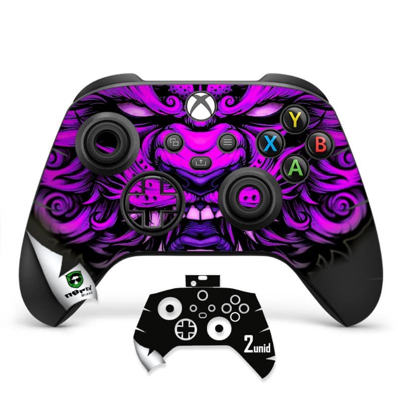 adesivo de controle videogame tigre rosa