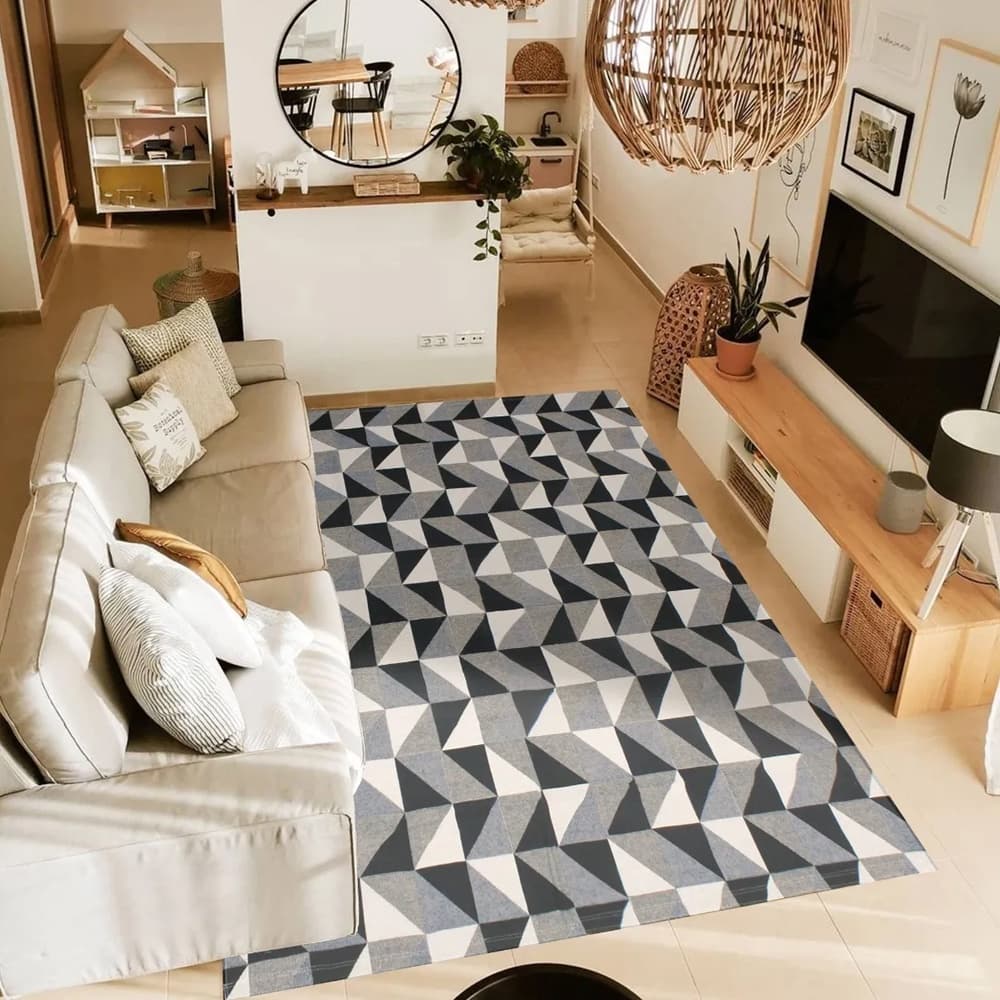 Tapete Decorativo Para Sala Quarto Antiderrapante Várias Estampas 1,32 x 2,00 ou 1,32 x 2,50 - Envio Imediato