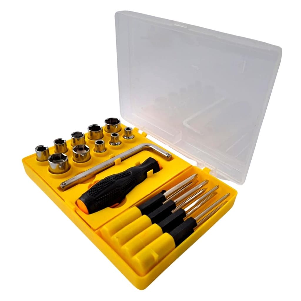 KIT 20 Peças Estojo Ferramentas Completo Soquetes