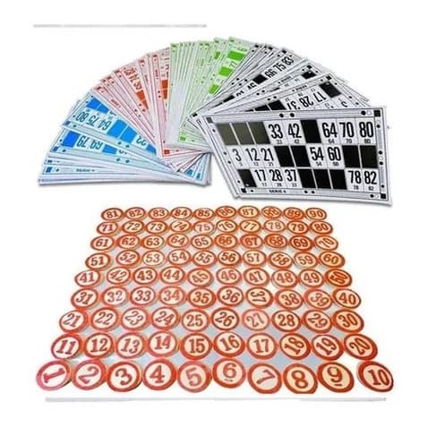 Jogo De Bingo Com 90 Pedras Madeira Numeradas Cartelas Vispa Diversão Familía
