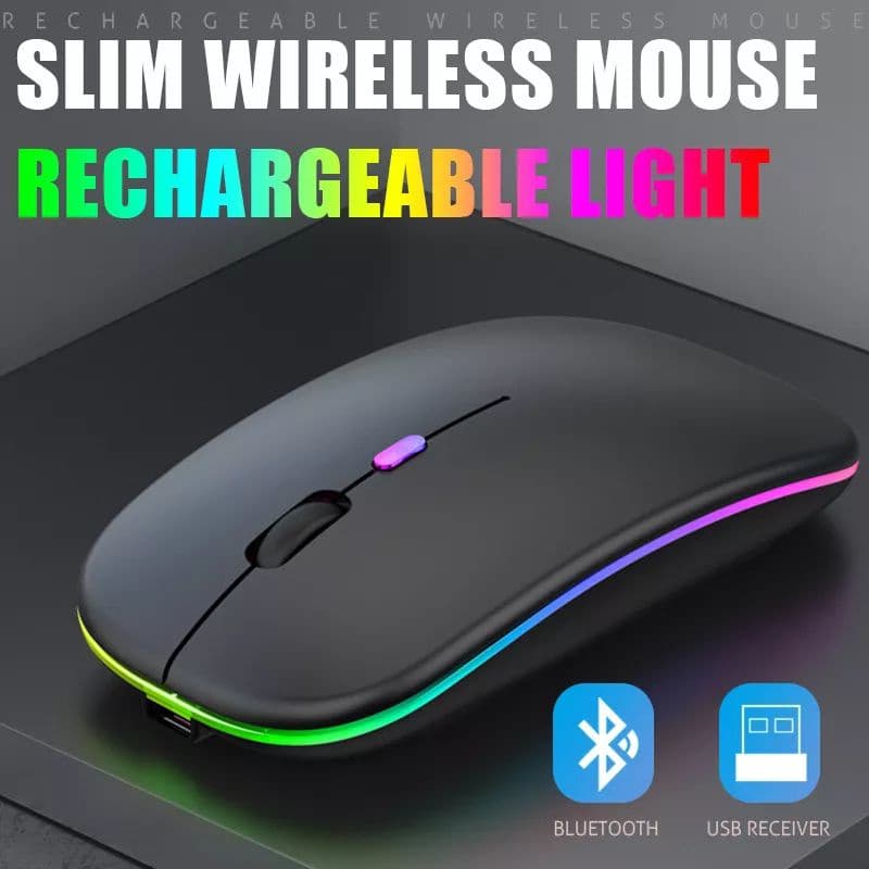 Mouse Bluetooth Sem Fio Portátil Carregamento USB 2.4g
