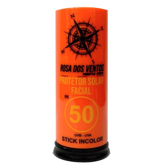Protetor Solar Facial em bastão Incolor - FPS 50 - ROSA DOS VENTOS - Á prova d'água / Vegano