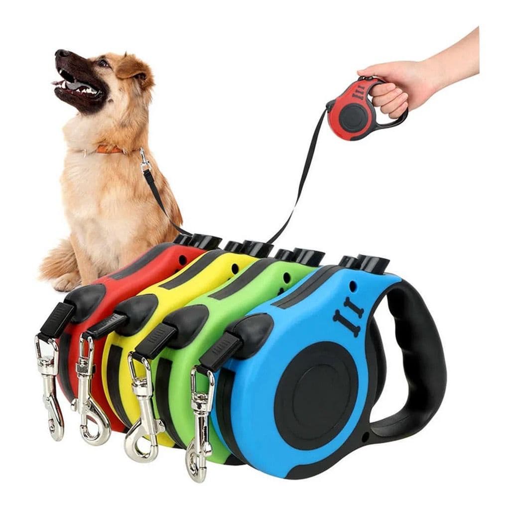 Guia Retrátil Cachorro 3m Pets Até 10 kgs Guia Coleira para Passeio