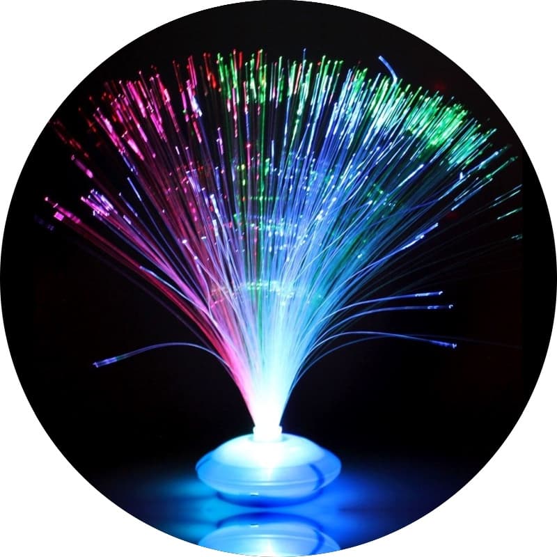 Luminária de Fibra Ótica LED Colorida Abajur Decoração Festa