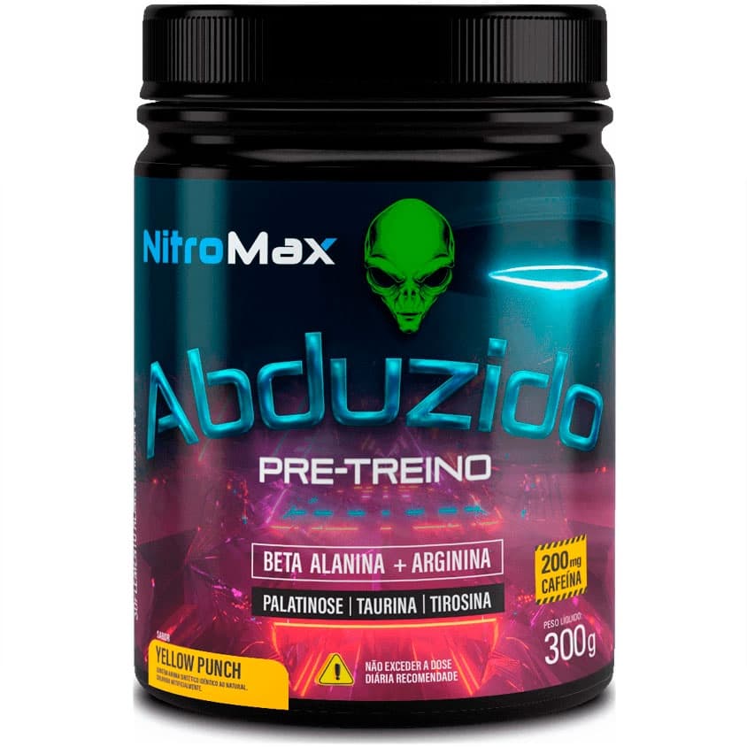 Abduzido Pré Treino Concentrado - 300g - NitroMax (Beta Alanina / Arginina / Cafeína / Taurina)