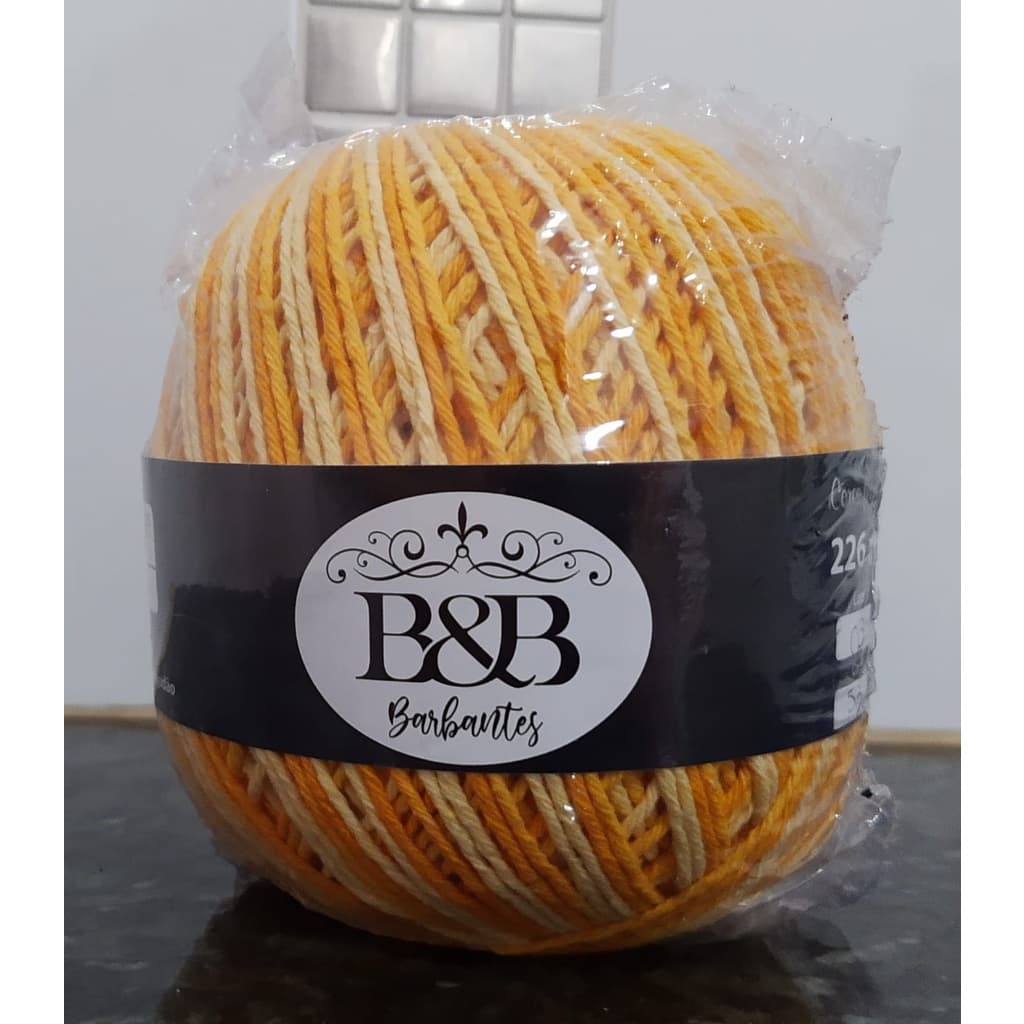 Barbante B&B Cor 53(amarelo) Degradê novelo com 200 gr.