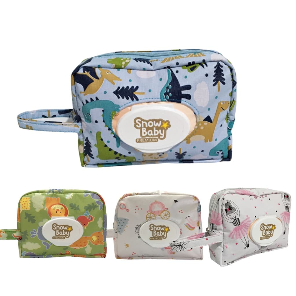 Porta Fralda  Bebê Porta Lenço Umedecido Necessaire Bebê Organizador Varias Estampas Presente para Chá de Bebê