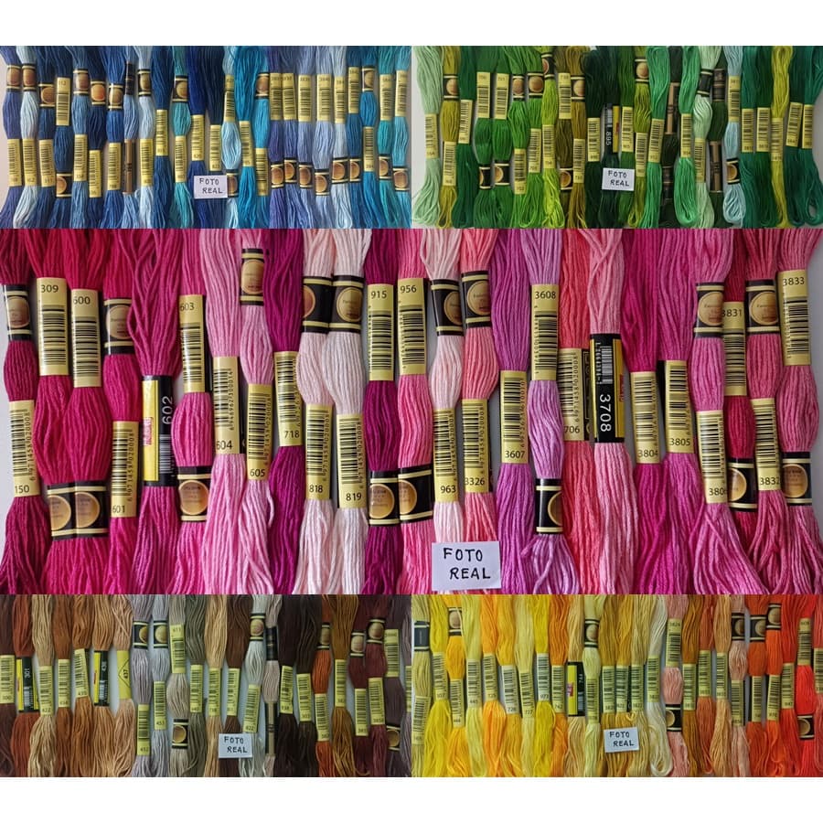 linha meadas para bordar ponto cruz bordado, 13 kit de escolha, pode repetir, informar no chat