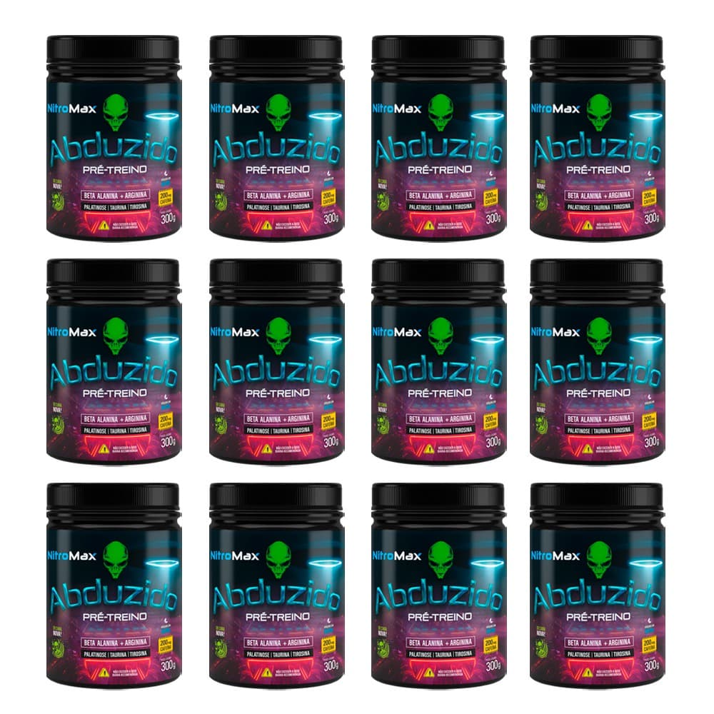 Kit 12x Pre Treino Abduzido 300g - Nitromax