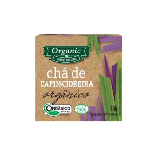 Kit 3X: Chá Orgânico de Capim Cidreira Organic 10 Sachês