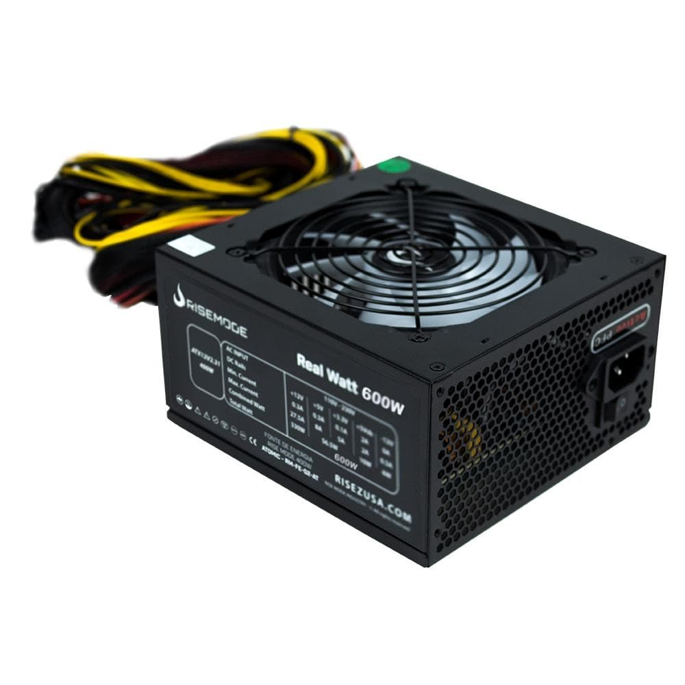 Fonte Gamer Rise Mode 600w Atomic Led Branco