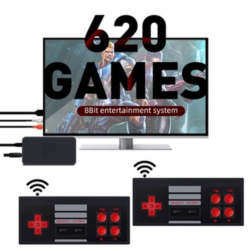 Vídeo Game 620 Jogos Envio Do Brasil Sem Fio Retrô Mini Console Conecta Na Tv 2 Controles Cabo AV Wireless Game