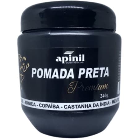 KIT 06 Pomada Preta Premium -pote 240g -eucalipto Globulus-Arnica-Copaíba- mentol