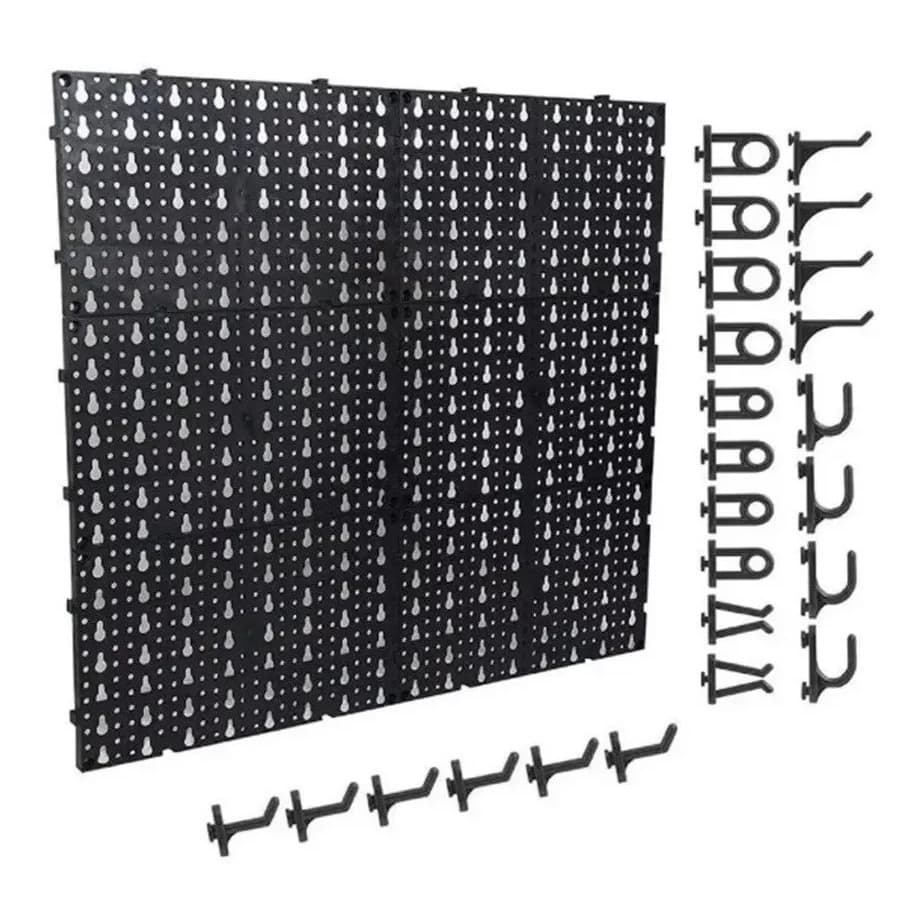 Painel Ferramentas Plástico Perfurado - Organizador Preto