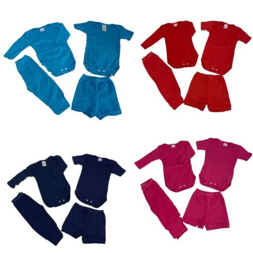 Kit 4 Peças Body Bebê Tapa Fralda E Calça Mijão Infantil Conjunto Bory 0 a 9 meses Flaphy
