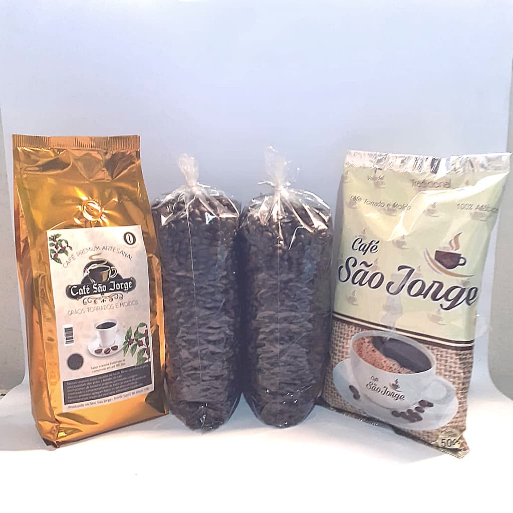 Kit café em grão torrado e café em pó 2kg