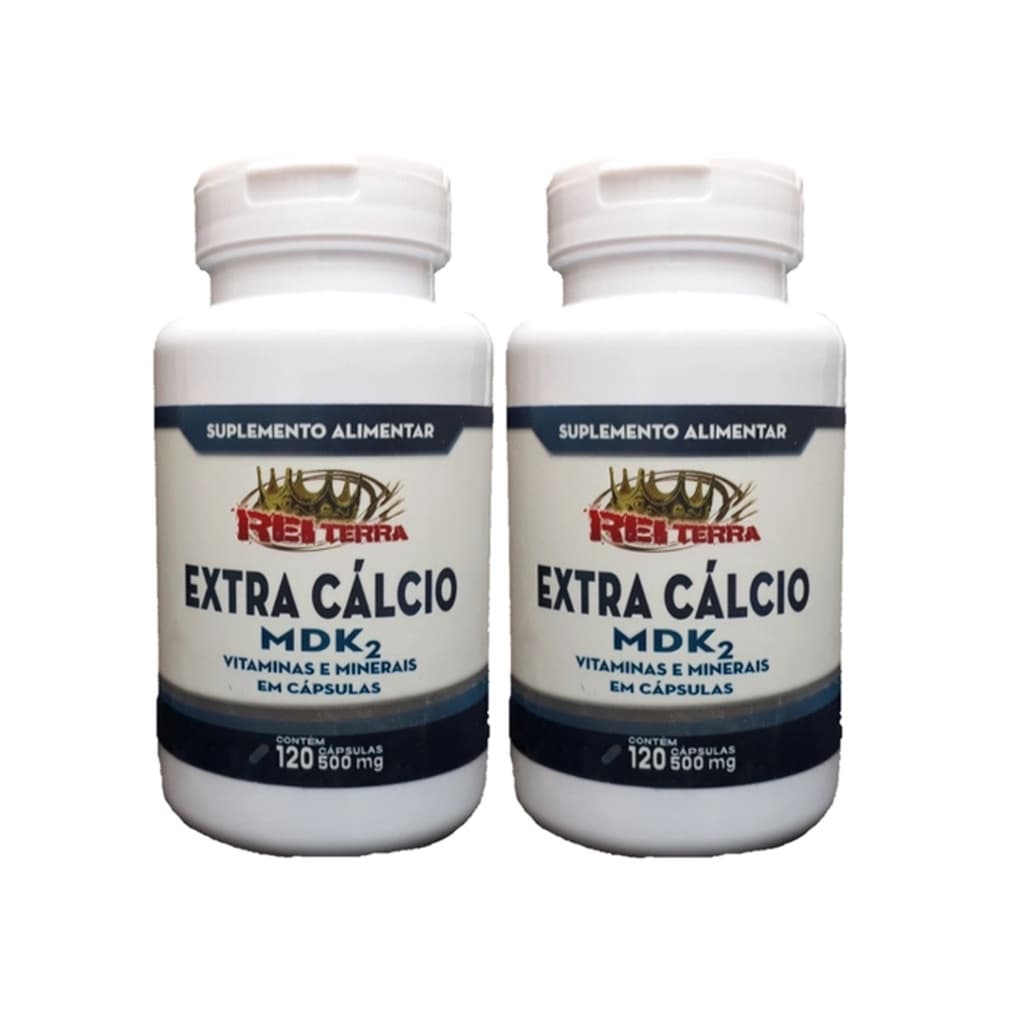 2x Extra Calcio Com Calcio Magnésio Vitamina D Vitamina K2