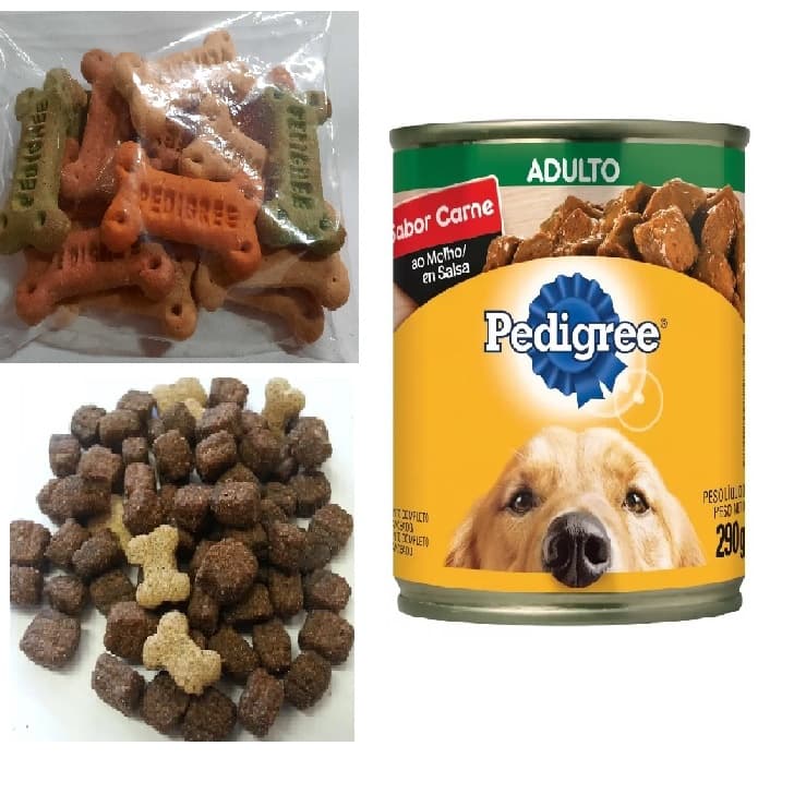 Ração A Varejo Foster+ Petisco Pedigree+ Ração Lata 280g