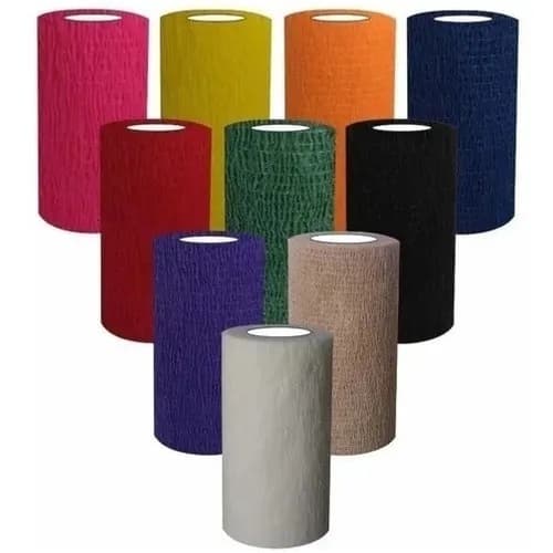 Bandagem Elástica Adesiva Flexível 10 Cm kit /2 Un.