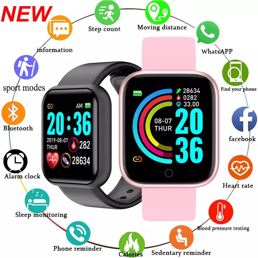 Relógio Smartwatch D20 atividade física mede pressão