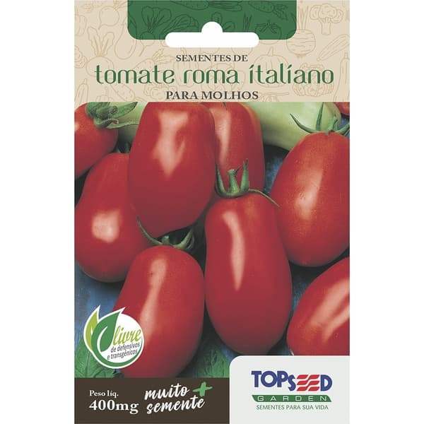 Sementes de Tomate Italiano para Molhos Topseed Hortaliças Tempero Cozinha