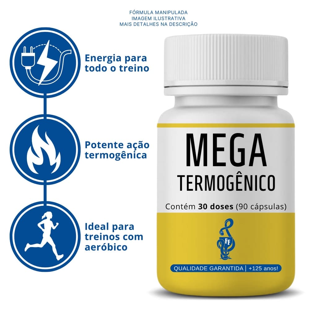 Mega Termogênico 30 DOSES - Pré-treino, mais energia e disposição - Cafeína, Pré treino, Termogênico, Suplementos, Academia, Crossfit