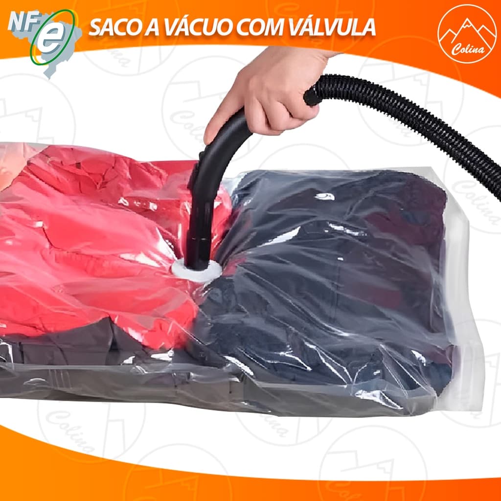 Saco A Vácuo Organizador 50x60 Com Válvula Aspirador de pó Edredom Cobertor Roupa
