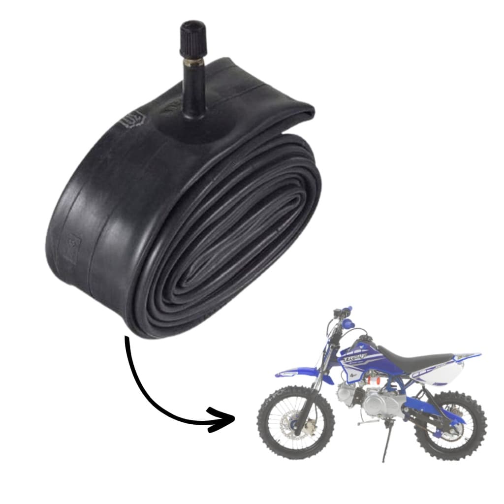 Câmara De Ar Moto Traseira Pro Tork Pneu Mini Moto 80 / 100 - 12 Peças Acessórios De Reposição