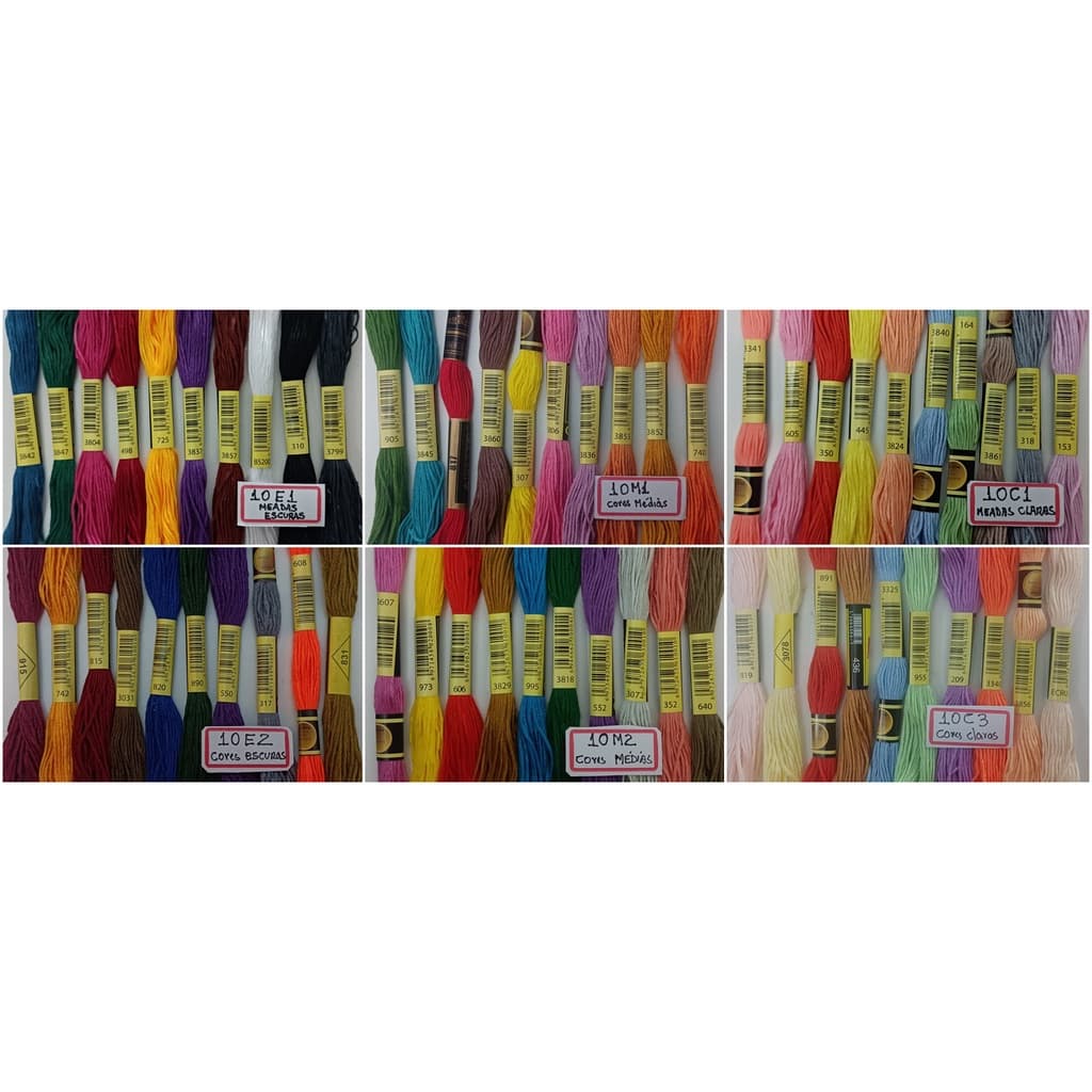 200 linha meadas para bordar ponto cruz(100 meadas cores diferentes) ou pode escolher até 5 kit de cada, informar chat